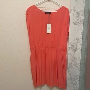 Red Hanger Coral Cap Sleeve Dress